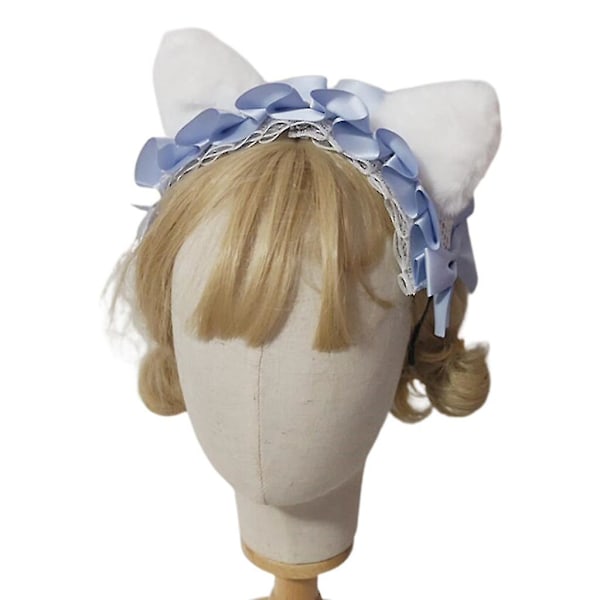 Bowknots Kitten Ears Headband Lolita For Cat Ears Hairband Anime Cosplay Hair Ho