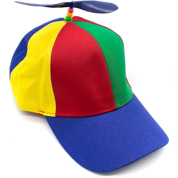 Avtagbar Propellerkeps för Vuxna Baseballkeps Regnbågsfärgad Hög Hatt Färgstark Skärm(H-4)