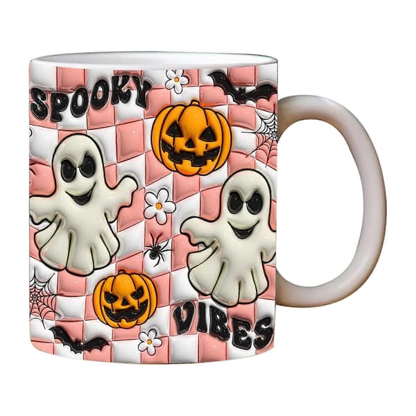 Uusi Spooky Halloween -kahvimuki vesimuki Halloween -kurpitsa E