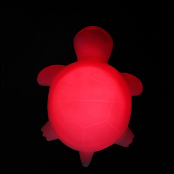 Turtle LED 7 farver skiftende natlys lampe fest farverig