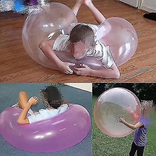 130 cm Suuri Kupla Pallo Taika Kupla Pallot Läpinäkyvä Hyppy Pallo Ilmatäytettävä Vesi Pallo (1 kpl) PURPLE