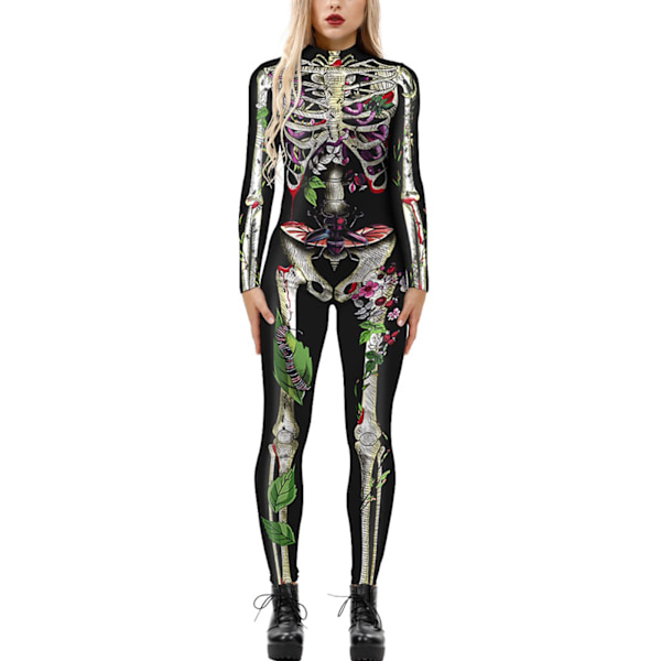 Naisten Halloween-asu - Painettu body, kapea haalari Suit 6 XL