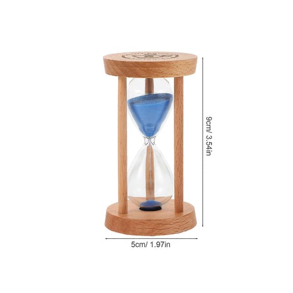 Mini Sandtimer Trä Sandglas Sandklocka Timer Glas Sandklocka Trä Timglas Verktyg För Hem Och Restaurang 5 Minuters Sandtimer
