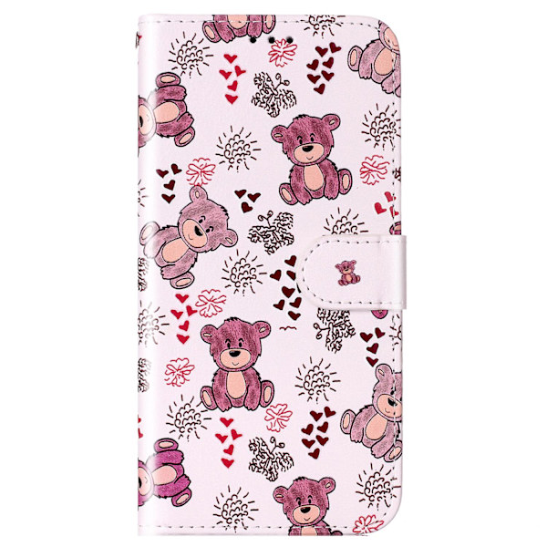 För Oppo A79 5g / A2 5g Fodral Pu Läder+tpu Mönster Tryckt Flip Stativ Telefon Skydd Bear