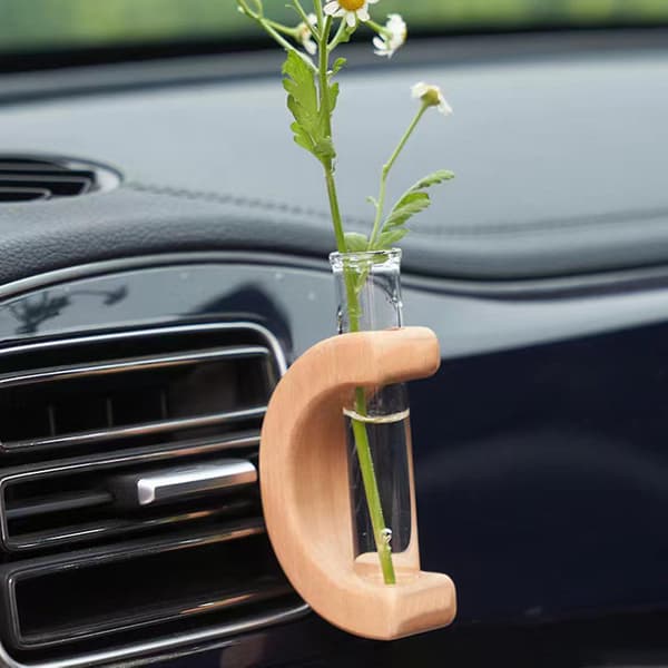 Mini bil blomstervase klips for luftuttak dekorativt ornament for SUV Beech