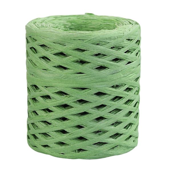 1 rulla paperinarua kierrätettävä DIY kirkas tekstuuri käsin neulottu kääre raffiakuiva festivaalille Green