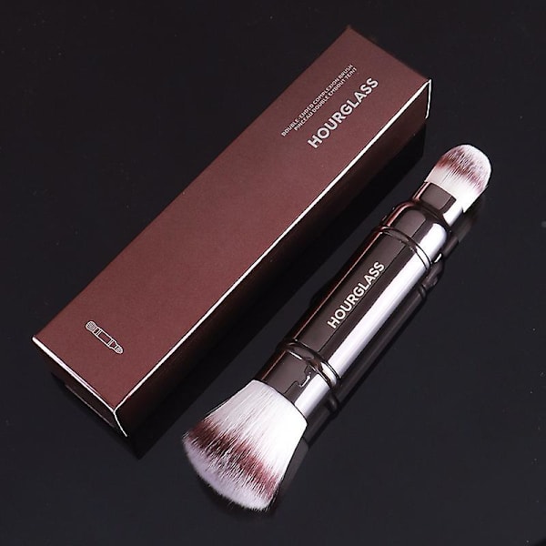 1 stk HG Pro sminkebørster Pudderkontur Blusher Sminkebørste Høylys Bronzer utsøkt Profesjonelt metallhåndtak med eske 2 end Foundation