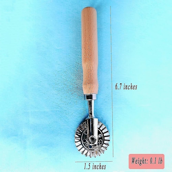 Degdegarehjul, Deghjul för Bakverk och Pasta, för Ravioli, Pasta, Dumplings Lasagna, Pierogi - 17 cm Diameter