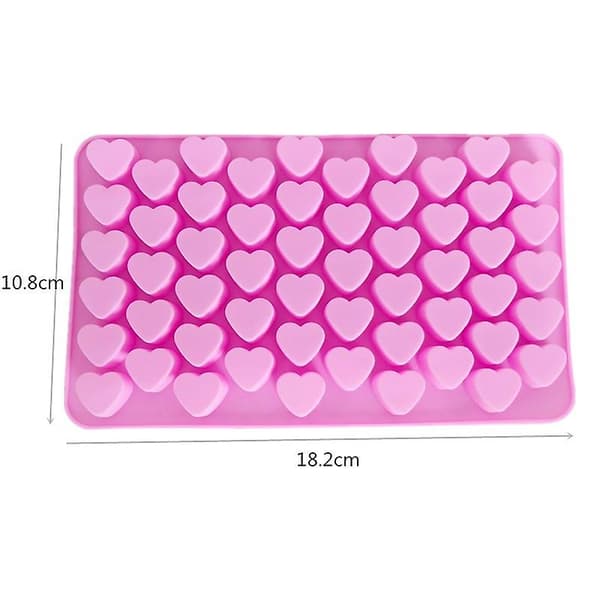 1 stk sjokolade/geleform med hjerte - rosa