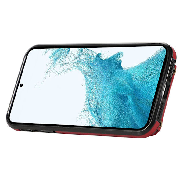 Samsung Galaxy S23+ Fodral Rfid Blockering Mobiltelefon Skal Stöd Tpu+pu Läder Skal Red