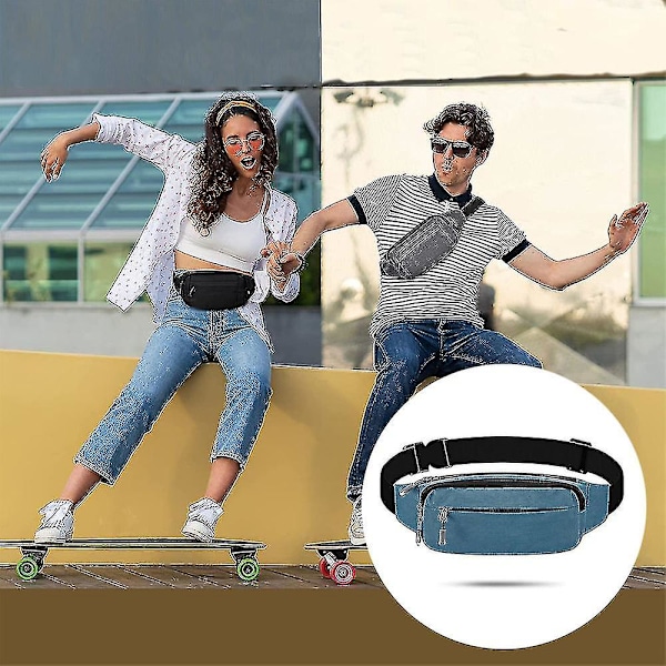 Fanny Pack: Juoksuvyötärölaukku Bumbag Beltbag Sport Muodikas Lenkkeilyyn Vaellukseen Naiselle Miehelle blue