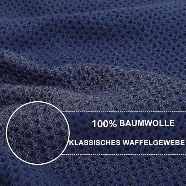 6-pak 100% Bomuld Terry Køkkenhåndklæder med Hængesløjfe Dark blue 34*73cm