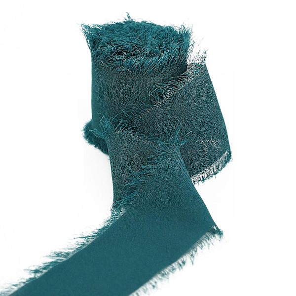 1 rulle band festlig handgjord DIY hantverk 3,8 cm bröllopsinbjudningar present frans faux sidenband för bröllop A