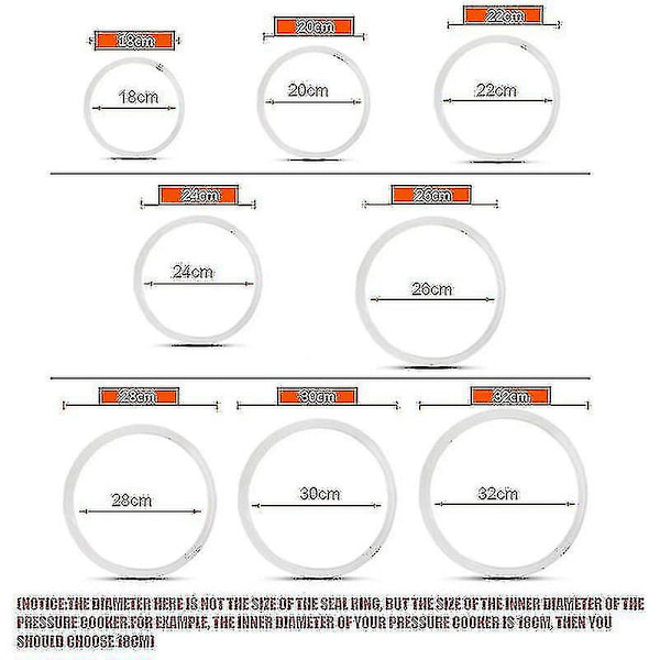 Silikon Tetningsring Pakning Erstatning Varmebestandig For Kjøkken Trykkoker Verktøy 30cm