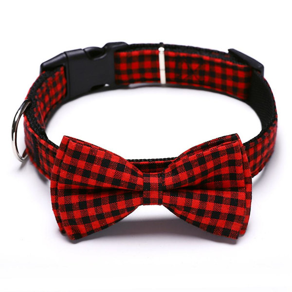 Dog Tie, Haopinsh Dog Collar Dog Plaid Tie Tie Buckle Light Adjustable Dog Collar