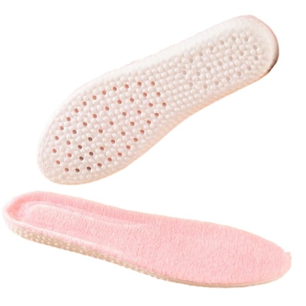 1 Par Ull Innersulor för Kallt Väder, Klippbara till Storlek, Fluffiga Skosulor, Unisex, Alla Storlekar, Innersula, Mysig Värme med Storleksguide, Imitationsull pink 41-42