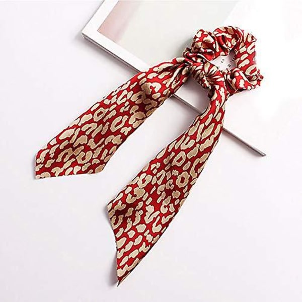 3 st silkescrunchies leopard elastiska hårband scrunchie