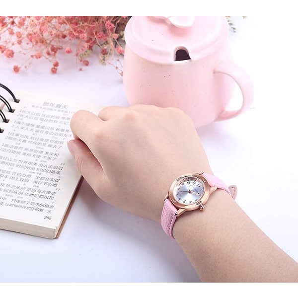 Girls Watches Ladies Watch For Gift Students Watches For Girls Age11-15 Simple Japanese Movement Casual Leathe