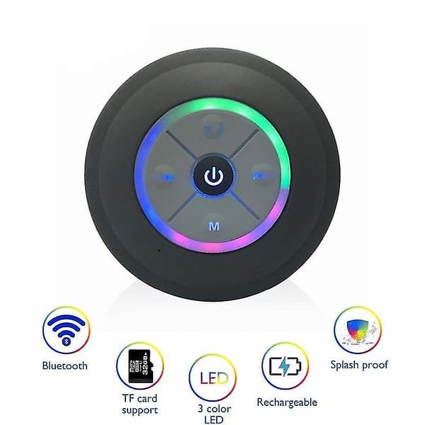 Vattentät LED Bluetooth Trådlös Högtalare Dusch Bärbar För Samsung Blue