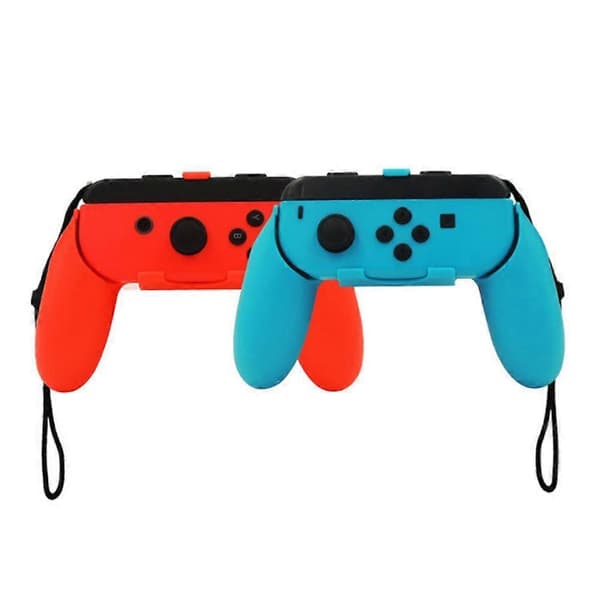2-pak Lille håndtag håndgreb NS spilhåndtag Holdbart håndtag Controller Grip Kit til Switch konsol håndtag kit Håndtag holder Red blue