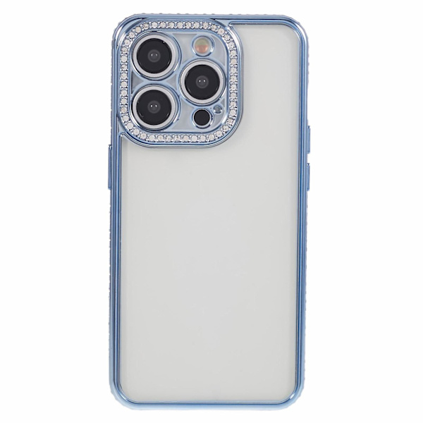 Skal till iPhone 13 Pro Max med strasslinsram i mjuk TPU Blue