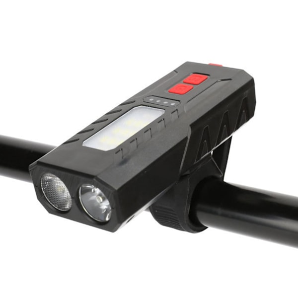 Cykellygte med høj lysstyrke, genopladelig, kompakt størrelse, flere lystilstande, USB-opladning, cykelforlygte
