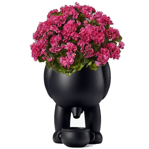 Pissepotte Plantepotte, Pissepotte Til Planter, Tissepotte Plantepotte, Blomsterpot Sjov Vase Til Hjemmet black