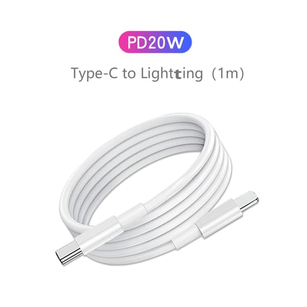 iPhone-lader - hurtiglader - adapter + kabel 20W hvit pakke iPhone 1 piece