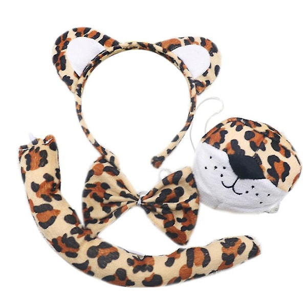 Furry Anim Øre Sæt Næse Sløjfehale Æsel Mus Køer Cosplay Kostume Sæt