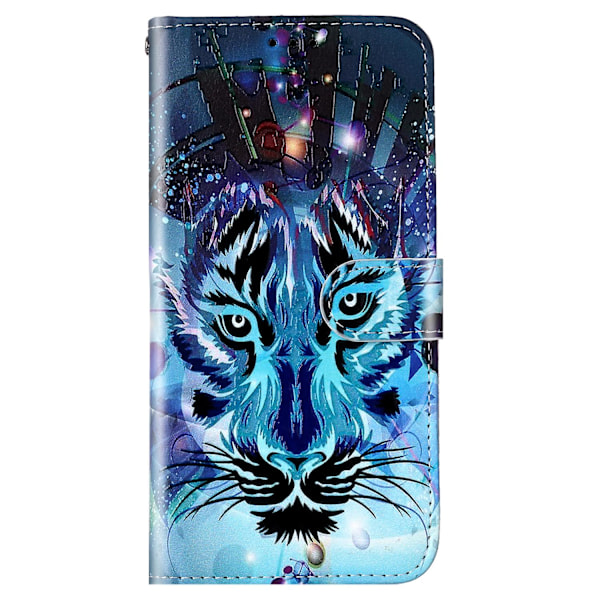 For Oppo A98 5g Etui Pu Læder+tpu Pung Mønster Trykt Mobiltelefon Cover Wolf