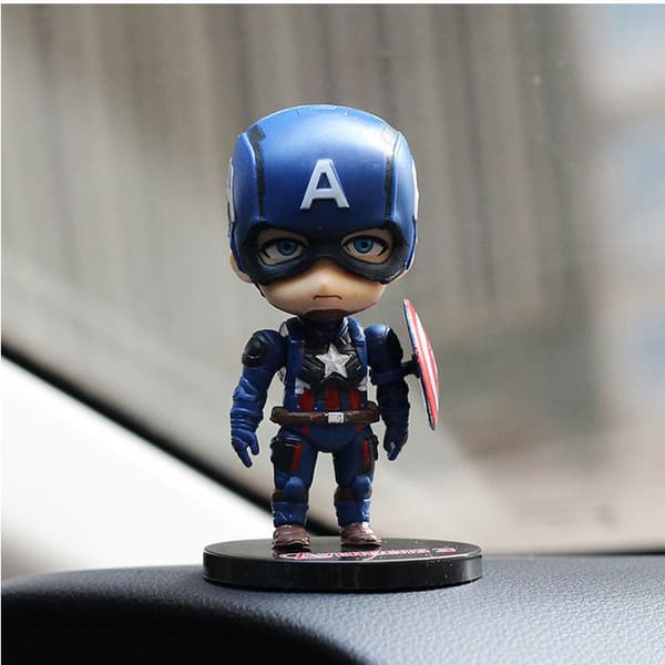 6 st Blind Box Pojkleksak Modell Mini Docka Marvel Avengers Spider-Man Docka