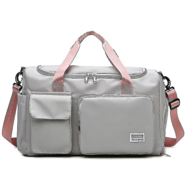 Gym Bag Dry And Wet Separation Sports Leisure Bag light grey