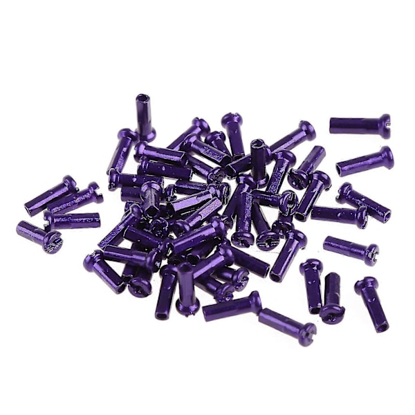 60 stk Fargerike Sykkel Eikerhetter, Hjul Eiker Nippel Dekorasjon Purple