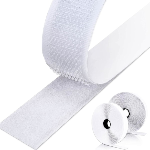8m Double Sided Self Adhesive Scratch Strip, Adhesive Scratch Strip Self Adhesive Grip Tape For Wall Hangings Carpets 20mm (white)