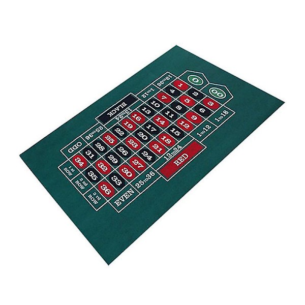 Bordplade Casino Filt Layout - Dobbeltsidet Poker Spillemåtte Til Texas Holdem Og Blackjack Professionel Kvalitet Roulette