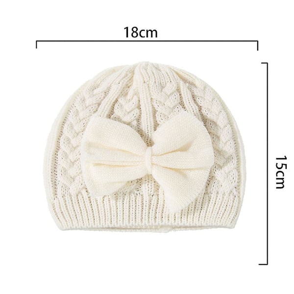 Vintervarm Strikket Babylue For Jenter Bomullsforet Babylue For Jenter white