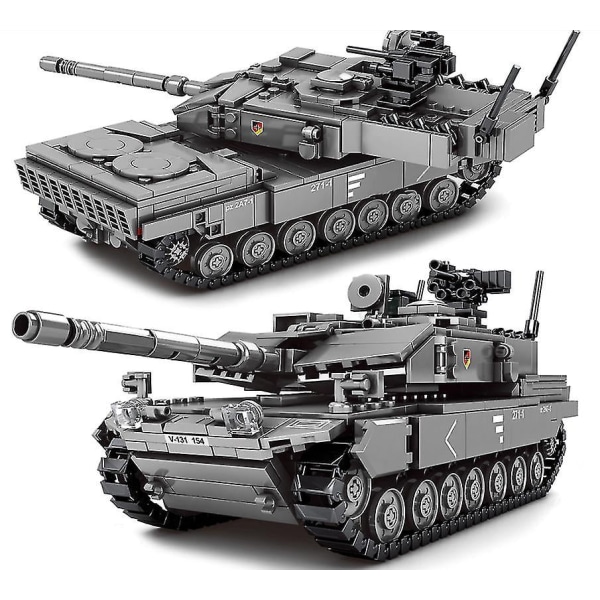 Military tank building blocks, children's toys.