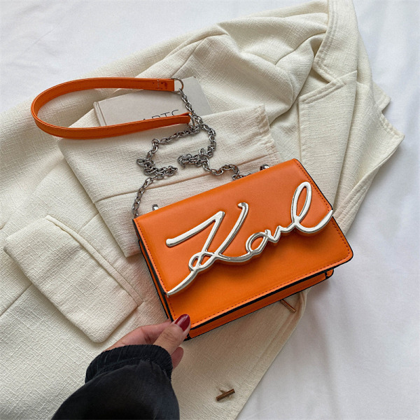 Flap Crossbody Axelväska PU Läder Crossbody Väska Handväska Telefonplånbok Axelväska för Kvinnor Arbete Dejting Svart Orange