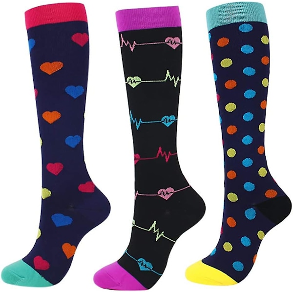 Compression Socks For Acsergery Women Men Circulation Calf Compression Socks 3 Pairs Ideal Gift