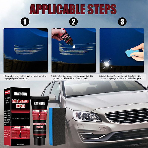 Bilskrapremover Polish & Wax All-in-one - Tar bort repor, korrigerar virvlar och ger vaxskydd med blank glans