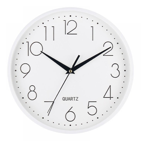 Uusi seinäkello Moderni yksinkertainen kello Muoti Olohuonekello Watch Luova digitaalikello - valkoinen