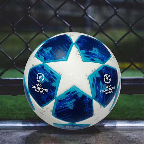 [nr. 5 Blå Sticking Champions League] Europamesterskab Voksen Nr. 5 Pupi Træningskamp Fodbold Black White