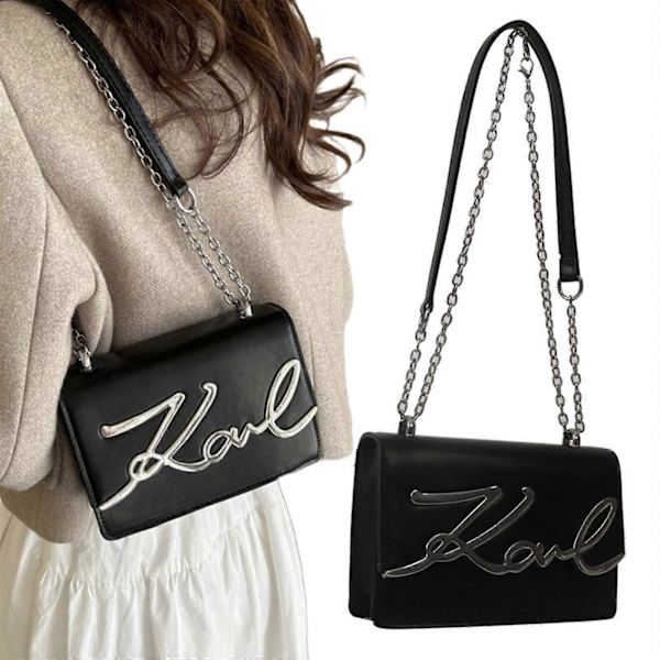 Flap Crossbody Axelväska PU Läder Crossbody Väska Handväska Telefonplånbok Axelväska för Kvinnor Arbete Dejting Svart Khaki