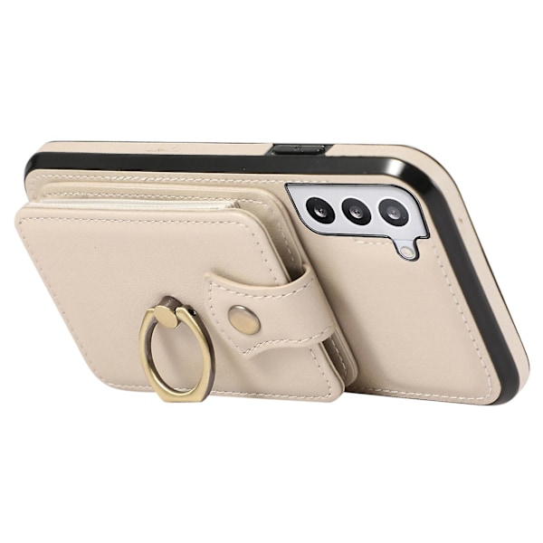 Samsung Galaxy S23+ Fodral Rfid Blockering Mobiltelefon Skal Stativ Tpu+pu Läder Skal Beige