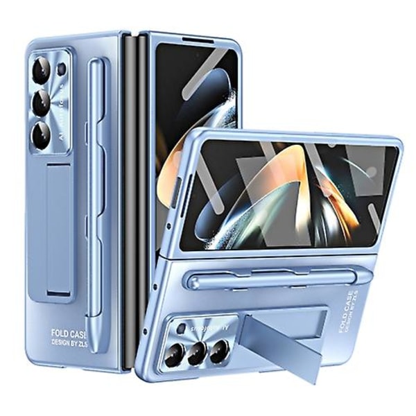 Samsung Galaxy Z Fold5 5g -integroitu Ag Matte -taittuva matkapuhelinkotelo kynälokerolla Blue