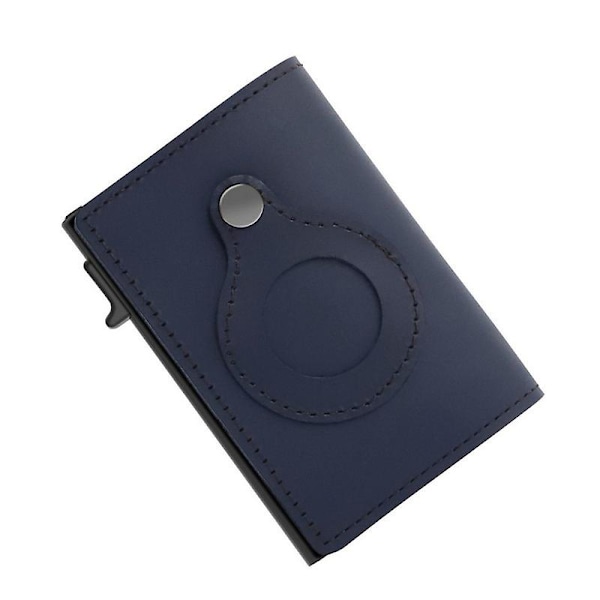Herrar Slim Plånbok Med Pengaklipp Austin RFID-Blockering Tvåfaldig Kreditkortshållare För Män blue Genuine Leather