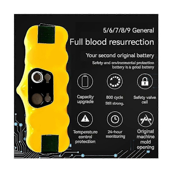14.4v 6000mah Robotdammsugare Batteri För 500 600 700 800 900 Serie 620 650 770 780 580 Batte