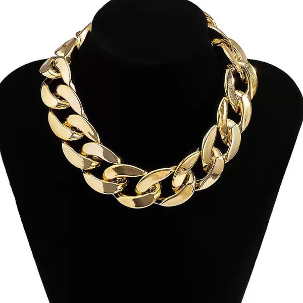 Punk Style Necklace, Hip Hop Turnover Chain Necklace, Costume Jewelry For Women Men