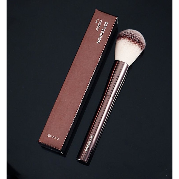 1 stk. HG Pro Makeup-børster Pudderkontur Blusher Make up-børste Højlys Bronzer udsøgt Professionelt metalhåndtag med æske 1