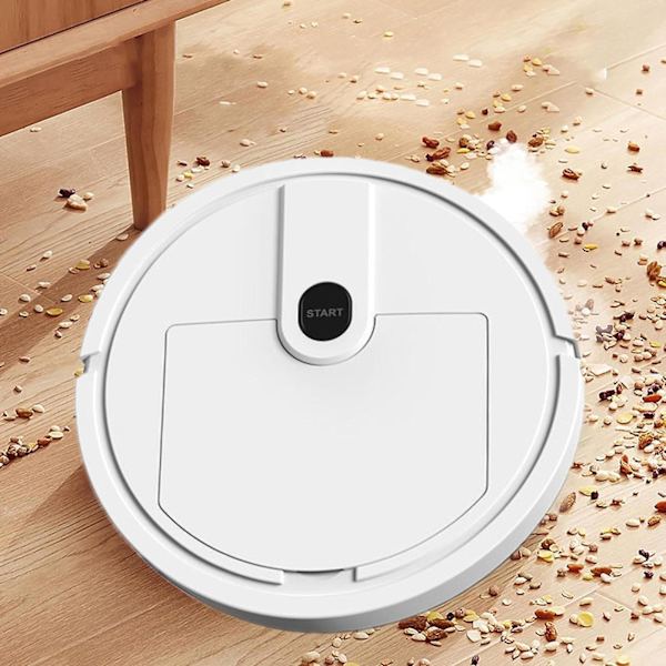 Automatisk feiemaskin tre i én feie-støvsuging og mopping intelligent rengjøringsmaskin GAO241996 White